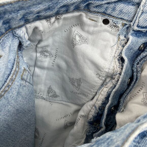Z Cavaricci Jeans‎ Women 26 (Actual 24) Blue Acid Wash Rhinestone Button Fly VTG - Picture 4 of 16